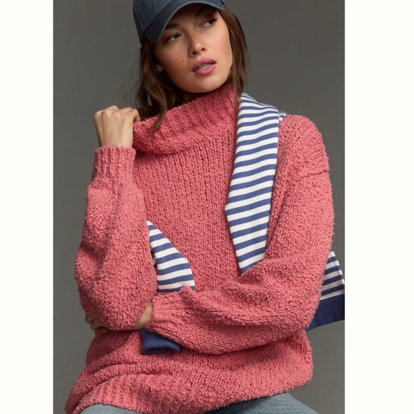 NWT Anthropologie The Need-lt Oversized Mock Neck Sweater - Picture 3 of 11